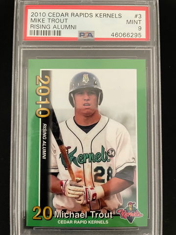2010 Cedar Rapids Rising Alumni Mike Trout #3 PSA 9