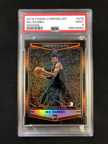 2018 Panini Obsidian - Mo Bamba - Rookie Orange Prizm /149 PSA 9 Mint