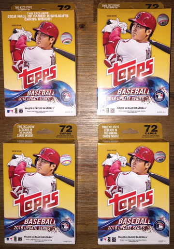 2018 Topps Update Hanger Box (4) 72cards/ea