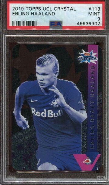 2019 Erling Haaland Topps Crystal Rookie PSA 9