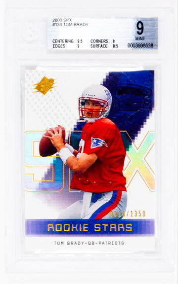 2000 SPx Tom Brady RC Rookie /1350 #130 BGS 9