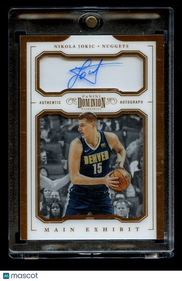 2017-18 Panini Dominion Nikola Jokic /25 Main Exhibit Auto Denver Nuggets Bronze