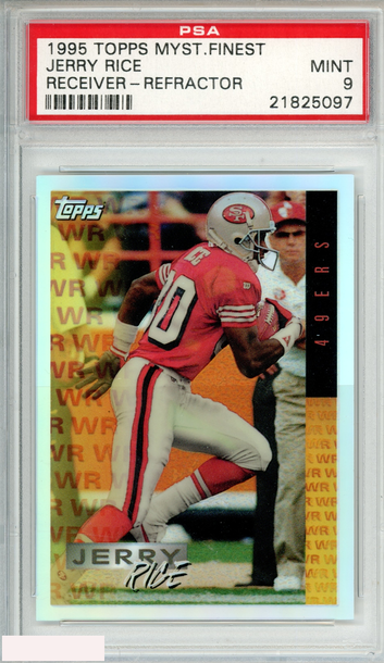 1995 TOPPS MYSTERY FINEST JERRY RICE RECEIVER REFRACTOR 49ERS HOF PSA 9 MINT