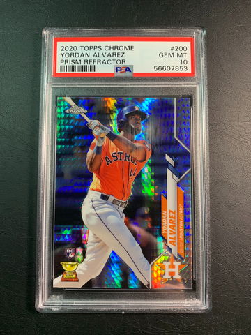 Yordan Alvarez 2020 Topps Chrome Prism Refractor Rookie PSA 10