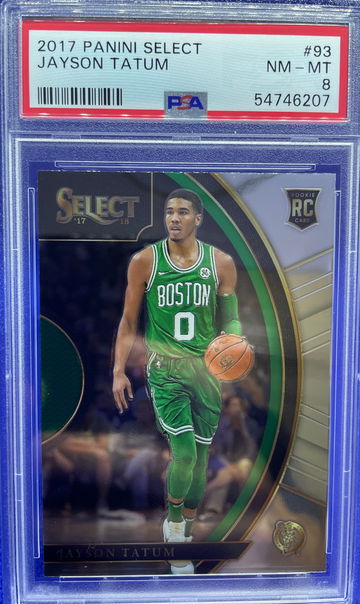 2017-18 Panini Select Concourse #93 Jayson Tatum Boston Celtics RC PSA 8 NM-MT