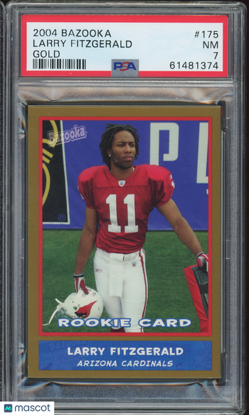 2004 Bazooka Larry Fitzgerald #175 Gold PSA 7