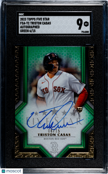 2023 Topps Five Star Triston Casas #FSA-TC Autograph Green SGC 9