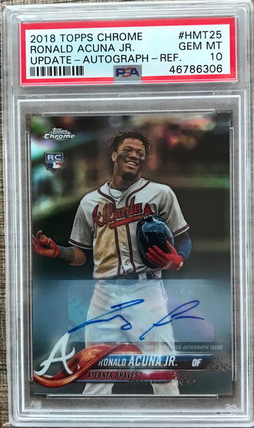 2018 Ronald Acuna Refractor RC Auto PSA 10