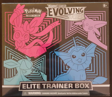 Pokemon Evolving Skies Elite Trainer Box.  Sword and Shield