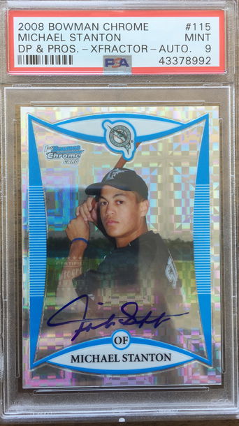 Mike Stanton xfractor auto psa 9