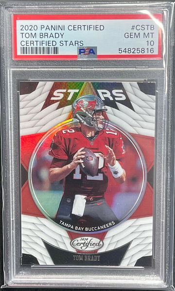 2020 Panini Certified Stars Tom Brad Holo Prizm PSA 10 Gem