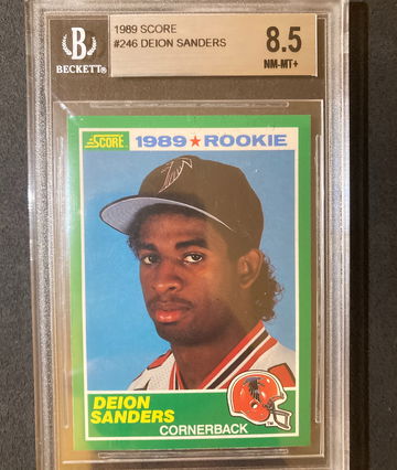 1989 Score DEION SANDERS RC Rookie Card BGS 8.5
