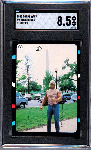 Hulk Hogan  1985 Topps WWF Stickers #9 SGC 8.5