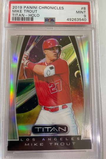 2019 Panini Chronicles Mike Trout Titan Holo PSA 9 Mint