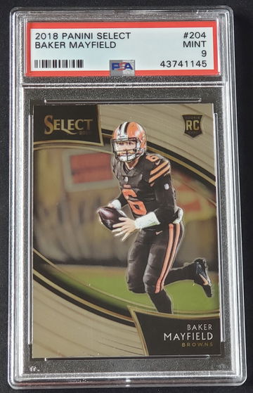 2018 Select Baker Mayfield RC Field Level #204 PSA 9