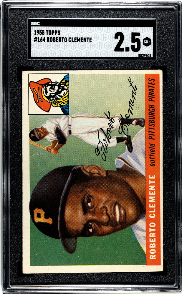 1955 Topps #164 Roberto Clemente SGC 2.5 G/VG RC