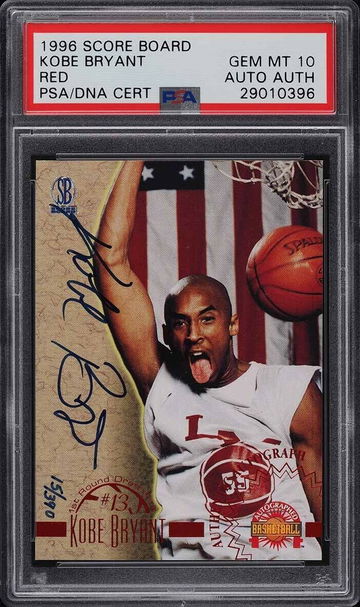 1996 Kobe Bryant Score Board Red PSA 10 