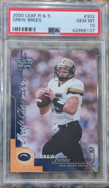 2000 Leaf Rookies and Stars XRC DREW BREES #302