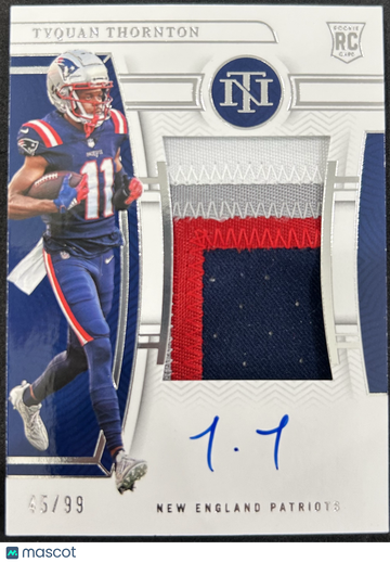 2023 Panini National Treasures Football Tyquan Thornton #178 /99 Patch RC