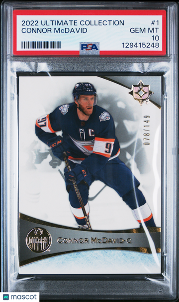 2022 Upper Deck Ultimate Collection Connor McDavid #1 /149 PSA 10