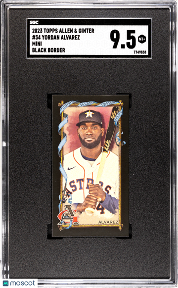 2023 Topps Allen & Ginter Yordan Alvarez #34 Mini Black Border SGC 9.5