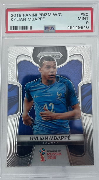 Kylian Mbappe 2018 World Cup Prizm PSA 9