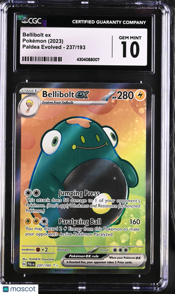 2023 Pokémon Paldea Evolved Bellibolt ex Ultra Rare CGC 10 #237/193