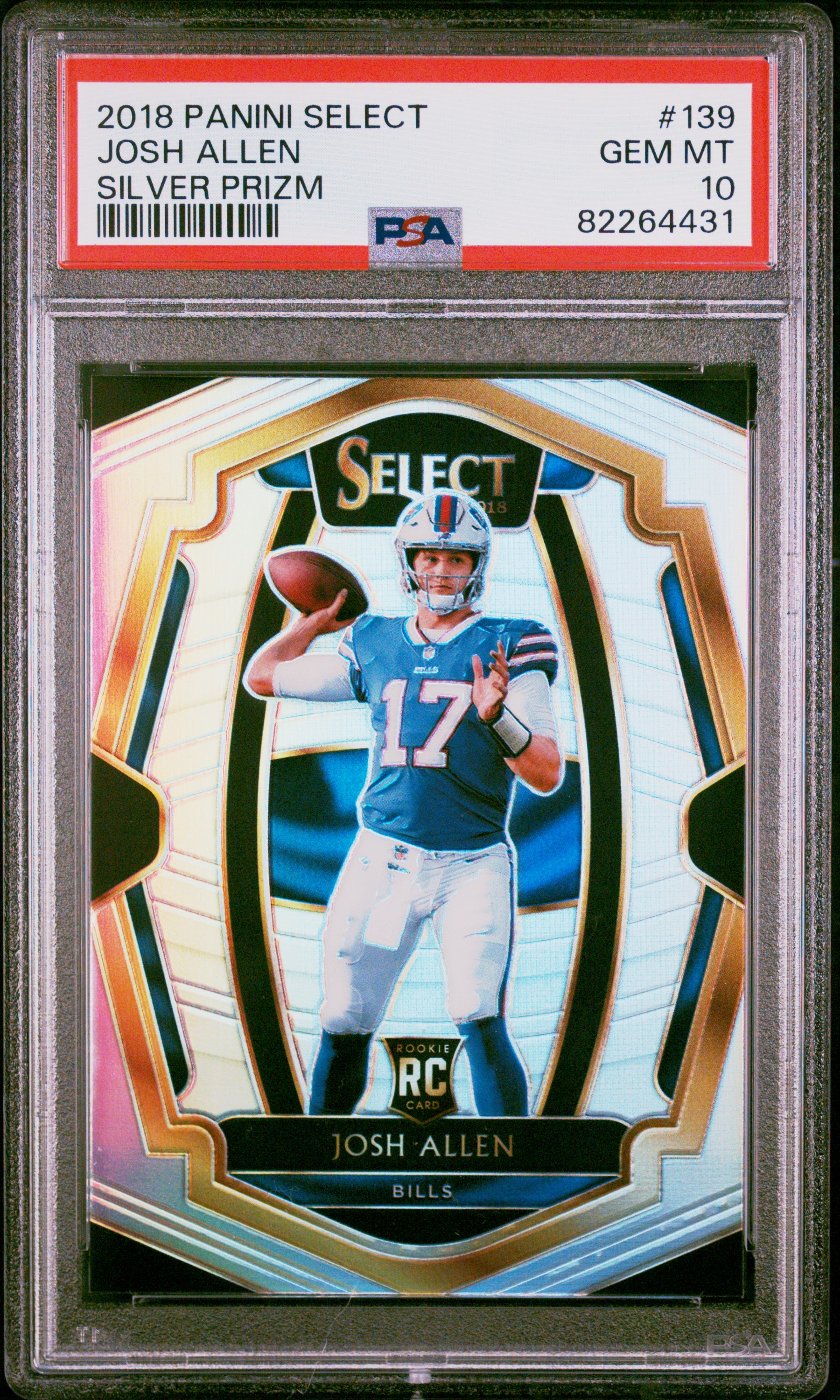 2018 Panini Select Josh Allen #139 Silver Prizm PSA 10