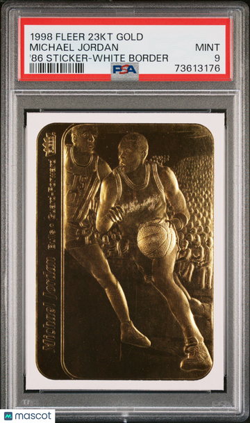 Michael Jordan 1998 Fleer 23kt Gold PSA 9