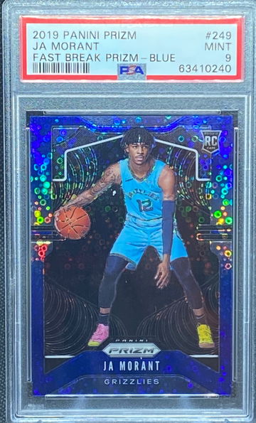 Ja Morant Prizm Fast Break Blue /175 PSA 9 Rookie Card RC