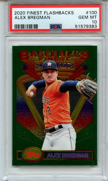 Alex Bregman 2020 Topps Finest Flashbacks PSA 10