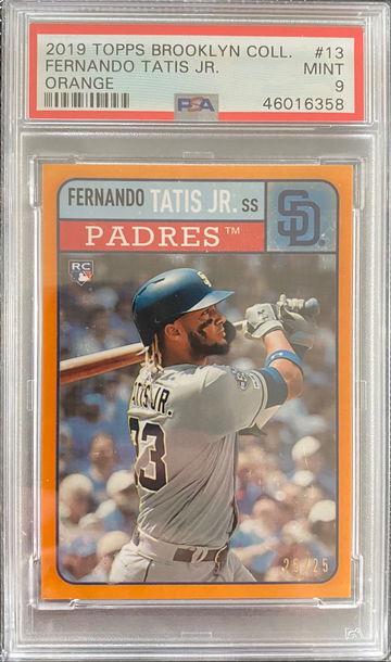 2019 Topps Brooklyn Collection Fernando Tatis Jr Orange /25 PSA 9 Mint Rookie RC