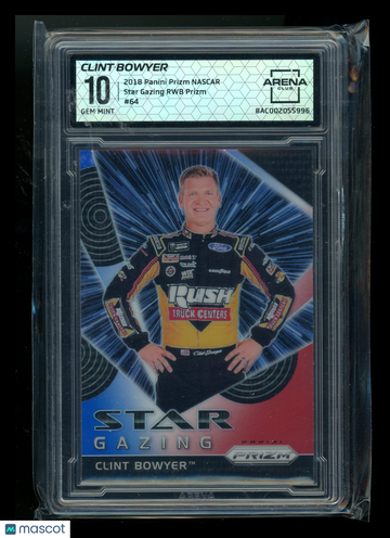 2018 Panini Prizm Star Gazing Clint Bowyer #64 RWB Arena Club 10