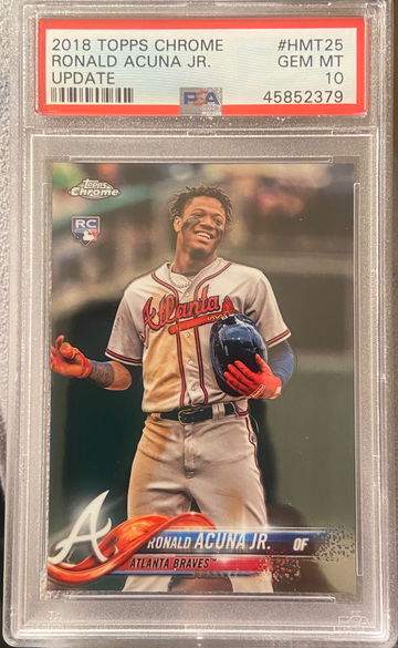 Ronald acuna topps chrome update psa 10 RC