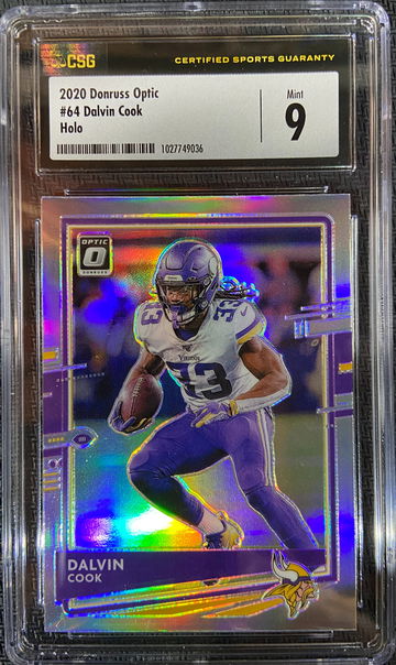 2020 Donruss Optic HOLO Dalvin Cook CSG 9 MINT