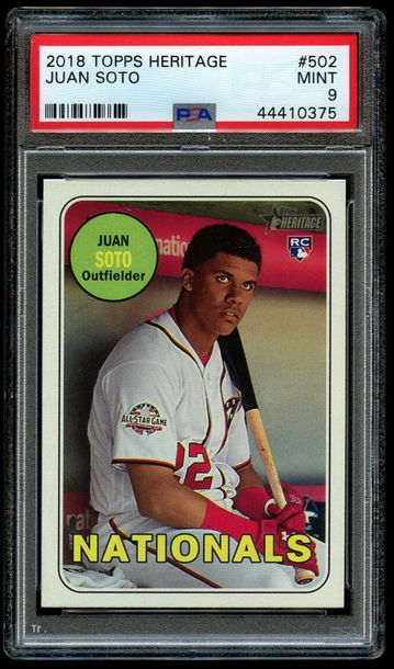 Juan Soto 2018 Topps Heritage High PSA 9 Mint #502