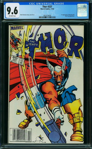 Thor #337 CGC 9.6 NM+ Newsstand 1st Appearance of Beta Ray Bill