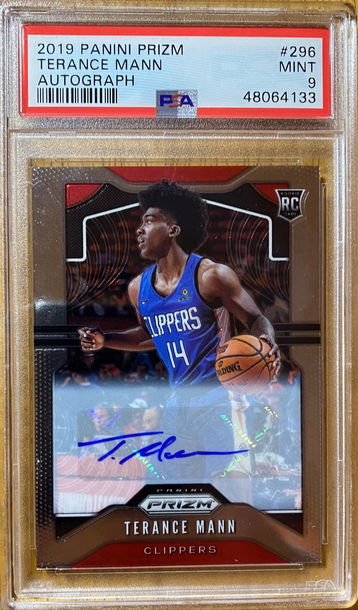 2019 Panini Prizm Terance Mann Autograph PSA 9 Mint