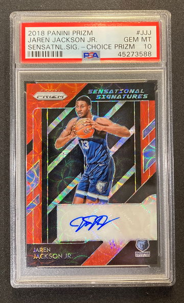 Jaren Jackson Jr 2018 Prizm Sensational Signatures Choice Prizm RC PSA 10