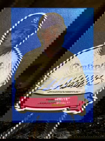 2024 Topps Archives FRANK WHITE #/25 AUTO 1968 ACTION ALLSTAR BLUE FOIL Color Ma