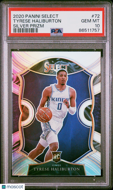 2020 Panini Select Tyrese Haliburton #72 Silver Prizm Rookie PSA 10