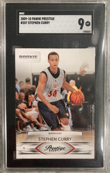 2009-10 Panini Prestige Stephen Curry Rookie SGC 9