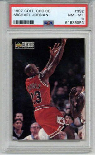 1997 UPPER DECK COLLECTOR'S CHOICE #392 MICHAEL JORDAN CARD BULLS PSA 8 LOW POP
