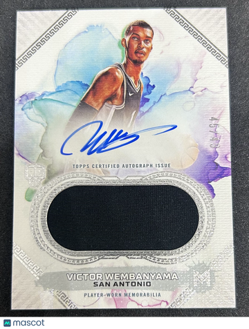 2024 Topps Motif Victor Wembanyama #101 Player-worn memorabilia