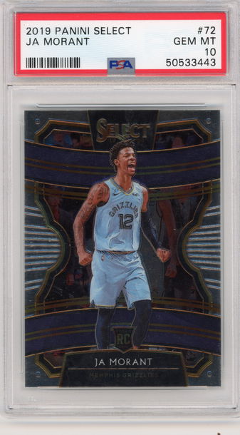Ja Morant RC 2019 Panini Select Rookie PSA 10 #72