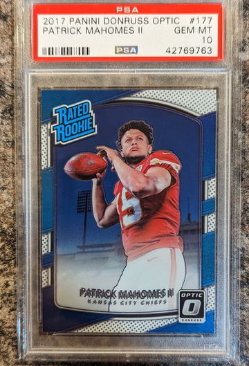 2017 Panini Donruss Optic Patrick Mahomes PSA 10