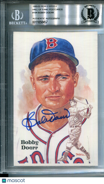 1980 Perez-Steele Hall of Fame Postcards Bobby Doerr #194 BGS Authentic