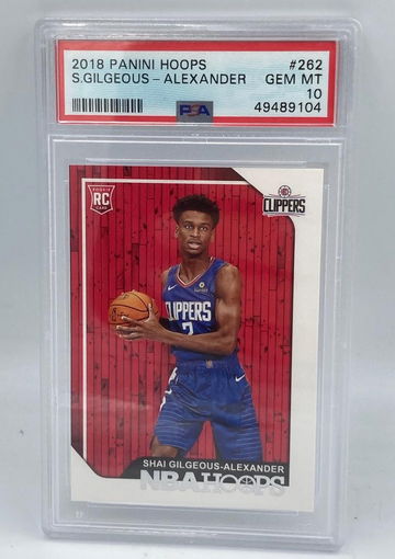 SHAI GILGEOUS-ALEXANDER 2018 HOOPS #262 RC PSA 10 CLIPPERS 