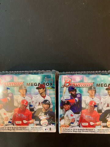 2018 BOWMAN MEGA box ( 2 box lot) factory sealed