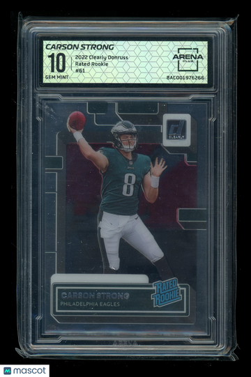 2023 Panini Clearly Donruss Rated Rookie Carson Strong #61 Arena Club 10